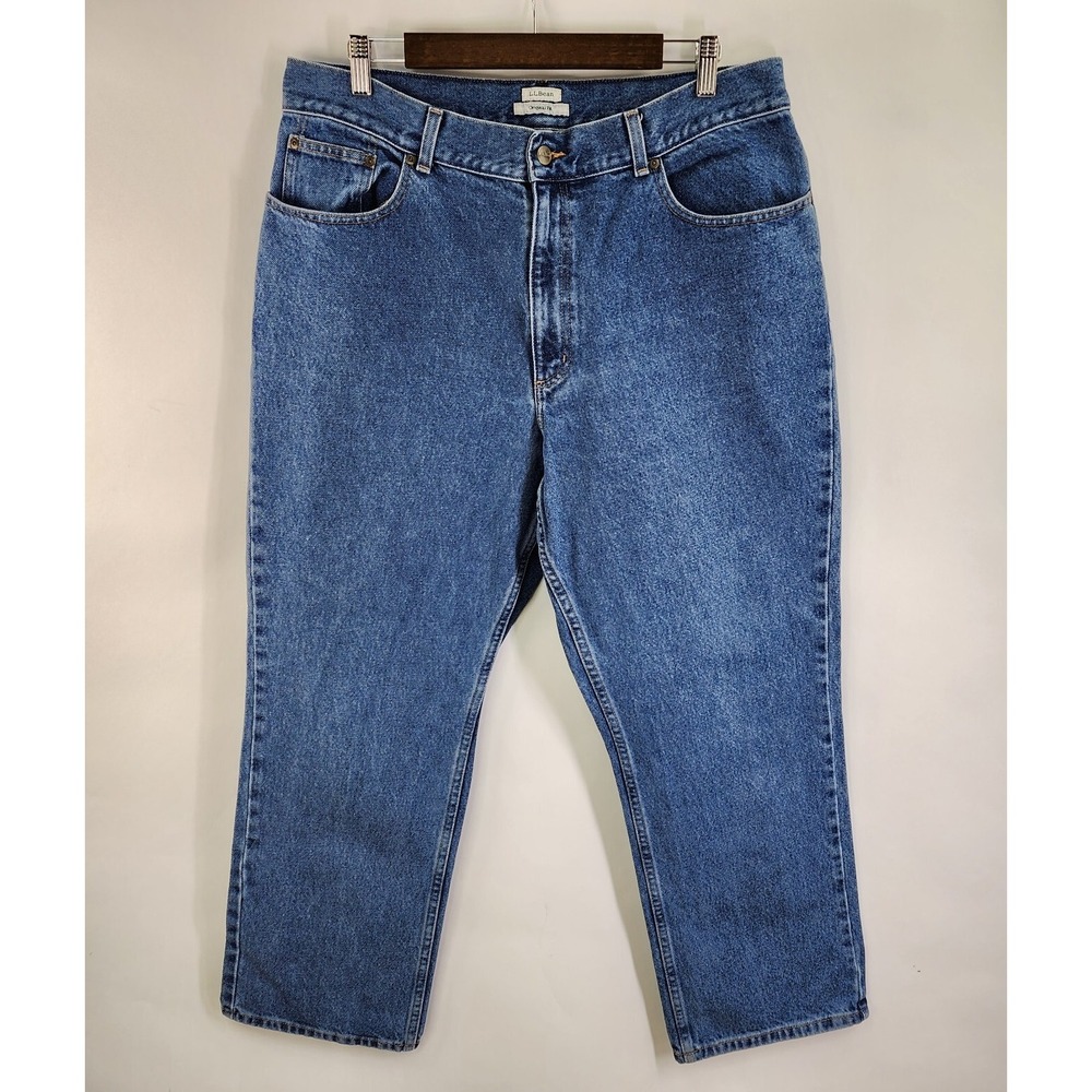 LL Bean Jeans Women's 18R Original Fit High Rise Denim Jeans